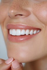 Bright smile with red jam, showcasing playful energy and joy