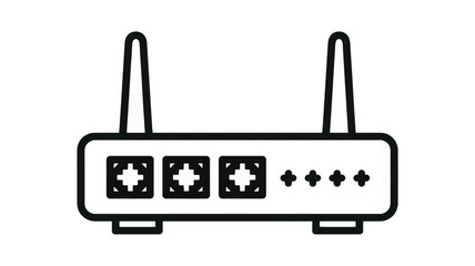 Network Router Line Icon
Internet Hardware Symbol