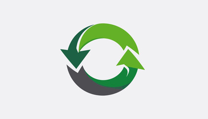 Obraz premium Circular Economy Concept with Arrows for Green Recycling Process Presentation