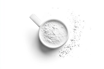 Setting powder isolated on white background