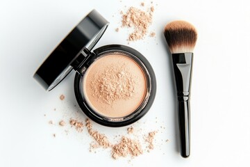 Shimer powder isolated on white background