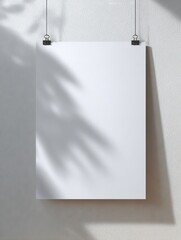 minimal a3 poster hanging on a wall - product mockup