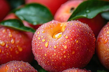 Nectarine natural fruit freshness captured in macro photo