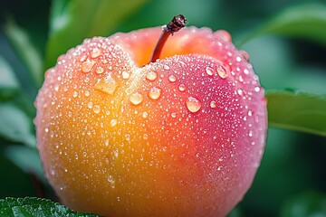 Nectarine orchard grown fruit with fresh dew picture