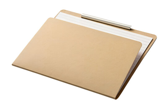 Brown Manila Folder with Paper Clipped on Top, Ideal for Office, School, and Document Organization Needs