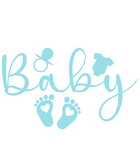 Baby typography design on plain white transparent isolated background for card, shirt, hoodie, sweatshirt, apparel, tag, mug, icon, poster or badge