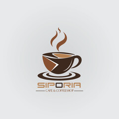 Hot Coffee Cup Logo Design