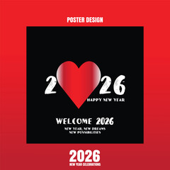 Premium Happy New Year 2026 Icon