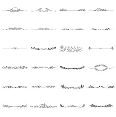 Obraz premium Vintage Ornamental Divider Set with Floral and Decorative Lines