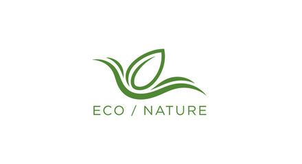 Fototapeta premium Eco-Friendly Emblem Reflects Nature's Harmony, Symbolizing Sustainability And Growth