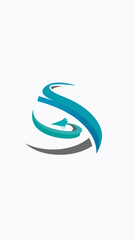 Fototapeta premium Dynamic Swirl Logo Symbolizing Growth Innovation And Global Connectivity Design