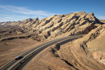 Interstate Highway 70 Cuts Through the San Rafael Reef