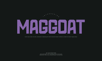 Obraz premium Quirky Maggoat Unique Display Font Vector Illustration with Playful Creative Typography for Distinctive Branding