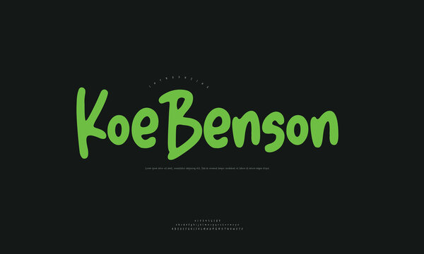 Friendly Koe Benson Rustic Display Font Vector Illustration for Warm and Inviting Designs, Home Decor, and Crafts