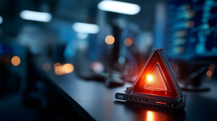 System failure situation in network server room technology disaster data center emergency infrastructure breakdown digital crisis computing catastrophe IT emergency with cop