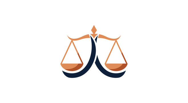 Elegant Law Scales Logo Representing Justice, Fairness And Legal Concepts With Style