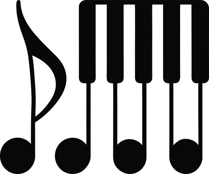 Claves instrument silhouette vector art illustration and minimal black and white design