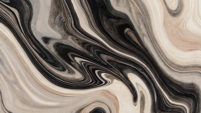 Swirling bands of cream, tan, and dark grey form a marbled pattern