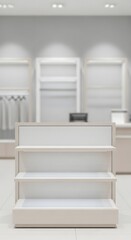 Fototapeta premium Empty Retail Display Shelves