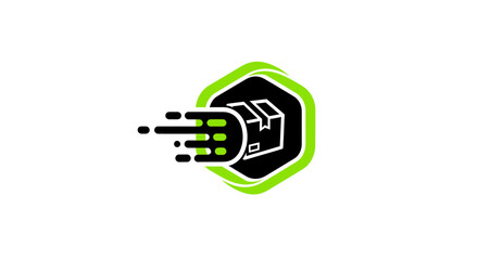 Fototapeta premium Fast Shipping Services and Efficient Delivery Symbol for Logistics and Parcel Transportation
