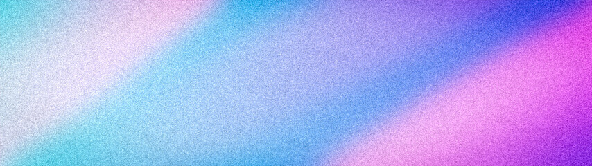 Abstract wide grainy background with soft blue, pink, purple, and white blurred gradients. A dreamy, ethereal textured banner for modern creative designs © Life Background