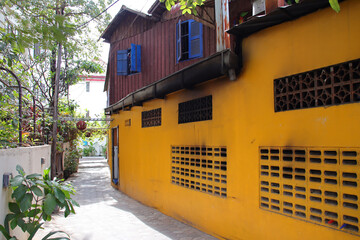 habitation buildings in siem reap in cambodia