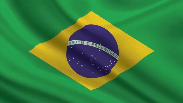 Brazil flag waving looping footage Full 4K (3840 x 2160) Realistic Brazil Flag Looping background. Looping Closeup Full 4K (3840 x 2160) footage. Mexico country flags. September 07