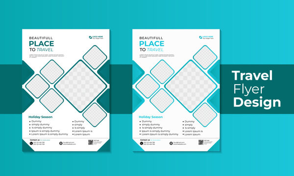 Modern Travel Flyer Design Template | Tourism and Vacation Promotion Layout