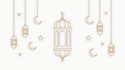 Elegant hanging lanterns with celestial motifs