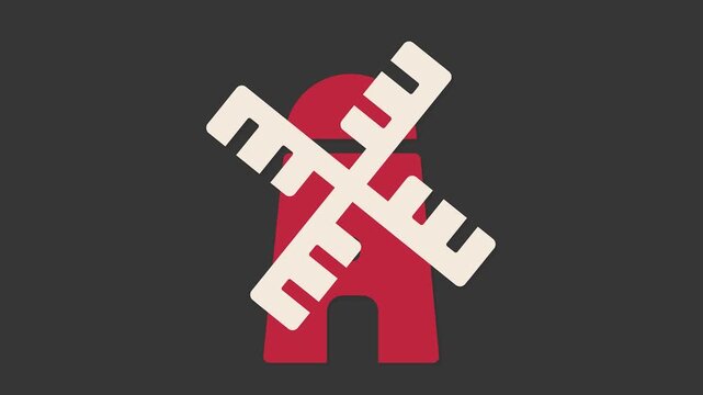 Architectural Emblem: A stylized windmill emblem, its bold red and white elements symbolizing heritage and enduring strength. A visual testament to structure and resourcefulness.