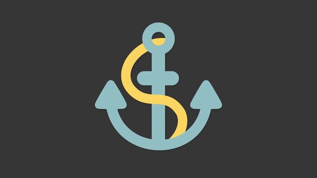 Anchored Symbol: A symbolic anchor illustration, representing stability and steadfastness, prominently displayed on a dark background.