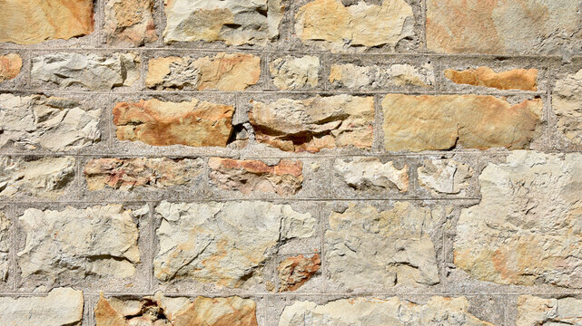 Rustic Old French Stone Wall Background