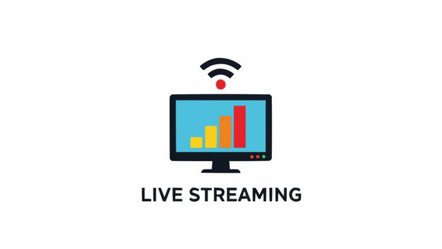 Computer Monitor Displaying Live Streaming Graph.