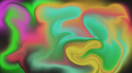 Colorful Abstract Gradient Background with Soft Blurred Organic Shapes and Smooth Grain Texture