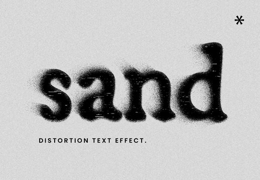Sand Distortion Text Effect