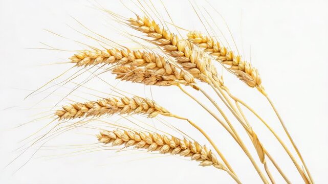 Video A close-up shot of a bundle of wheat grains on a stem