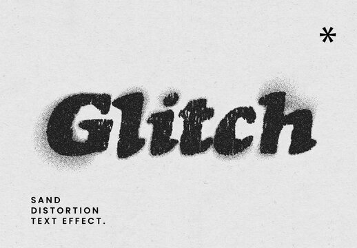Black Dusty Noise Distortion Text Effect Blur Grunge Font