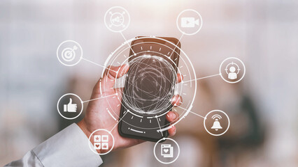 Fototapeta premium Content marketing interface with data dashboards, analytics charts, and content tools. Marketing success comes from content performance, content planning, and marketing optimization. Spire