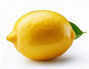ripe lemon isolated on white background format