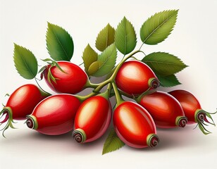 rosehip isolated on white background format