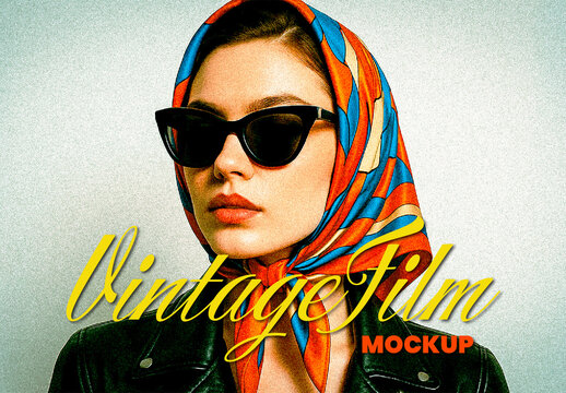 Colorful Vintage Film Look Mockup