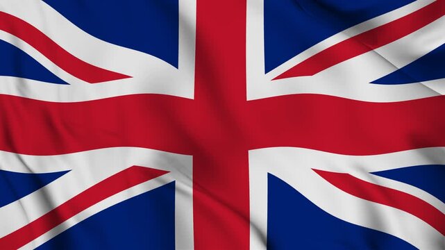 United Kingdom flag animation seamless loop. High Resolution flag 4K
