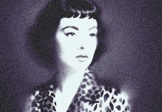 Halftone Grain Dots Photo Effect