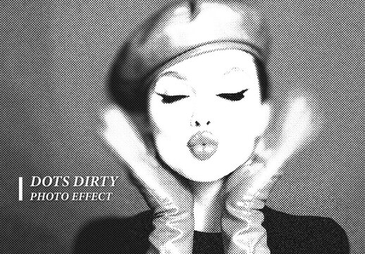Halftone Grain Photo Effect