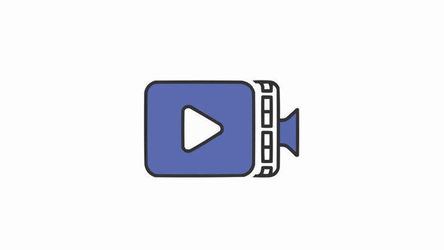 Video Player Icon with Play Button.