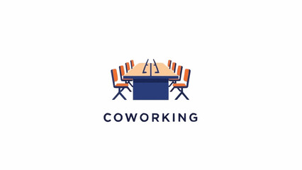 Coworking Space Logo Design Elements.