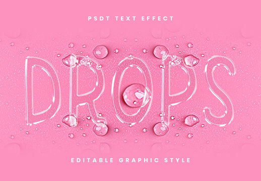 Pink Drops Text Effect 