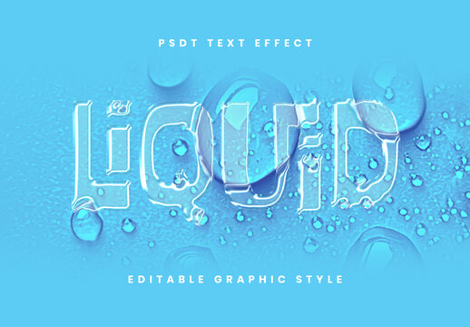 Water Liquid Drops Text Effect