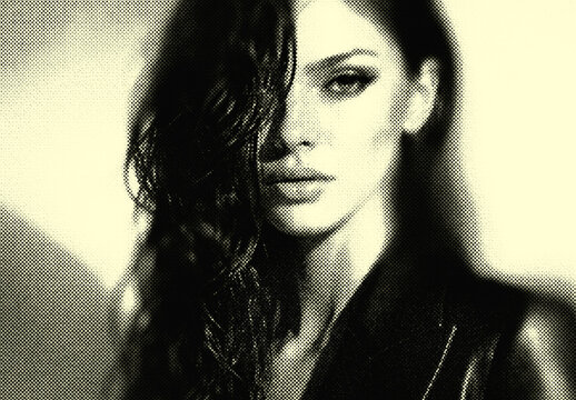 Halftone Grain Photo Effect