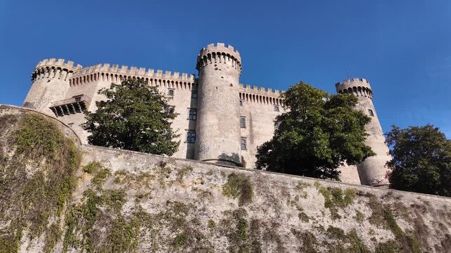 Medieval Odescalchi Castle in Bracciano Italy, Slow Motion